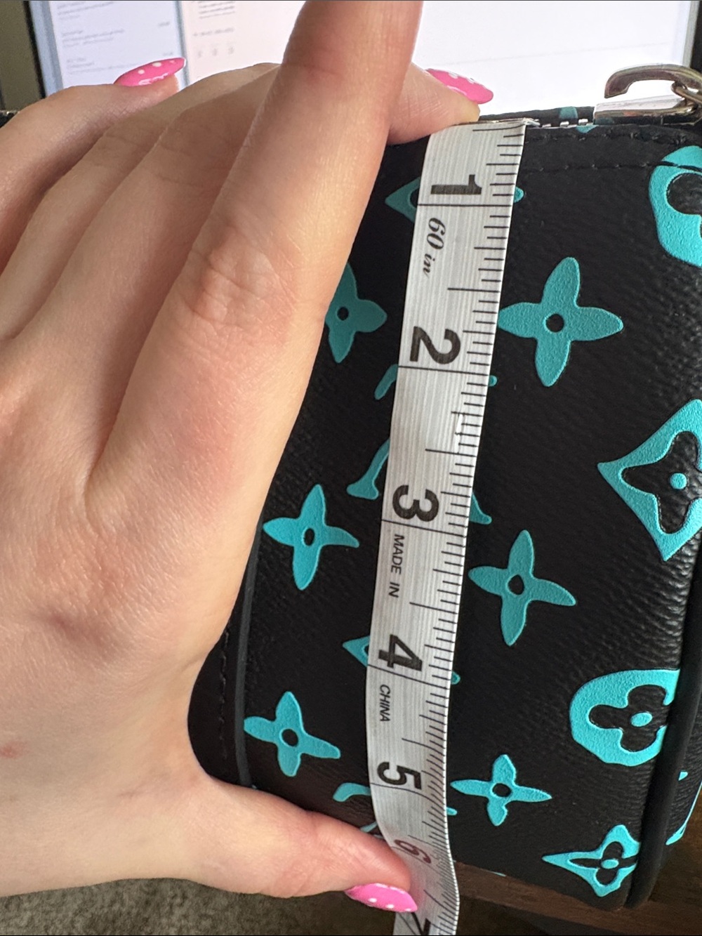 Louis Vuitton Black & Turquoise Monogram Mini Speedy Crossbody Bag (Runway) - Picture 13 of 13